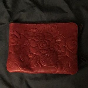Patricia Nash Red Leather Wristlet Lightly used